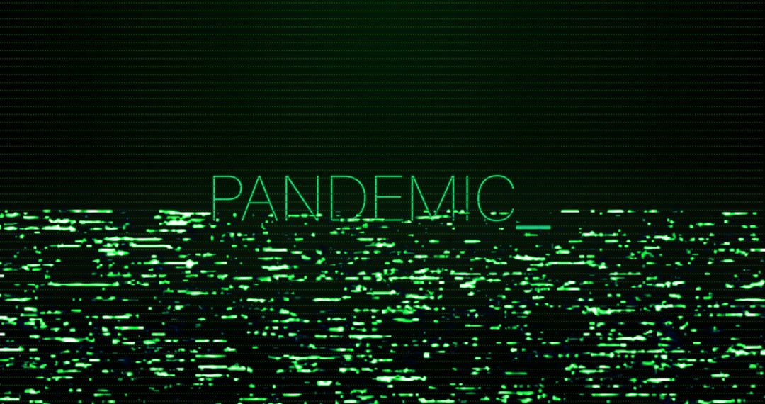 Pandemic Theme with Digital Interference on Black Background - Free Images, Stock Photos and Pictures on Pikwizard.com