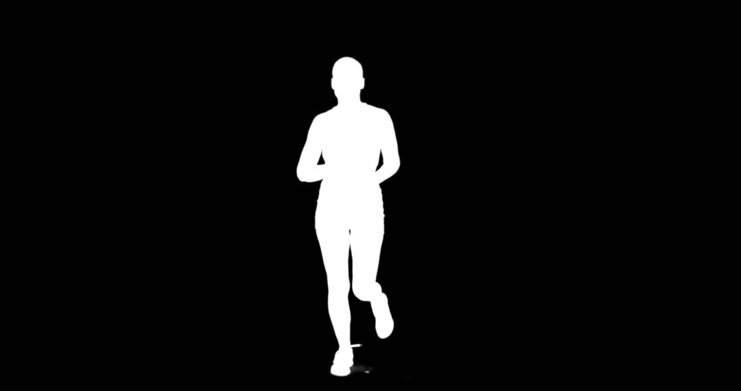 Silhouette of Person Running Isolated on Black Background - Free Images, Stock Photos and Pictures on Pikwizard.com