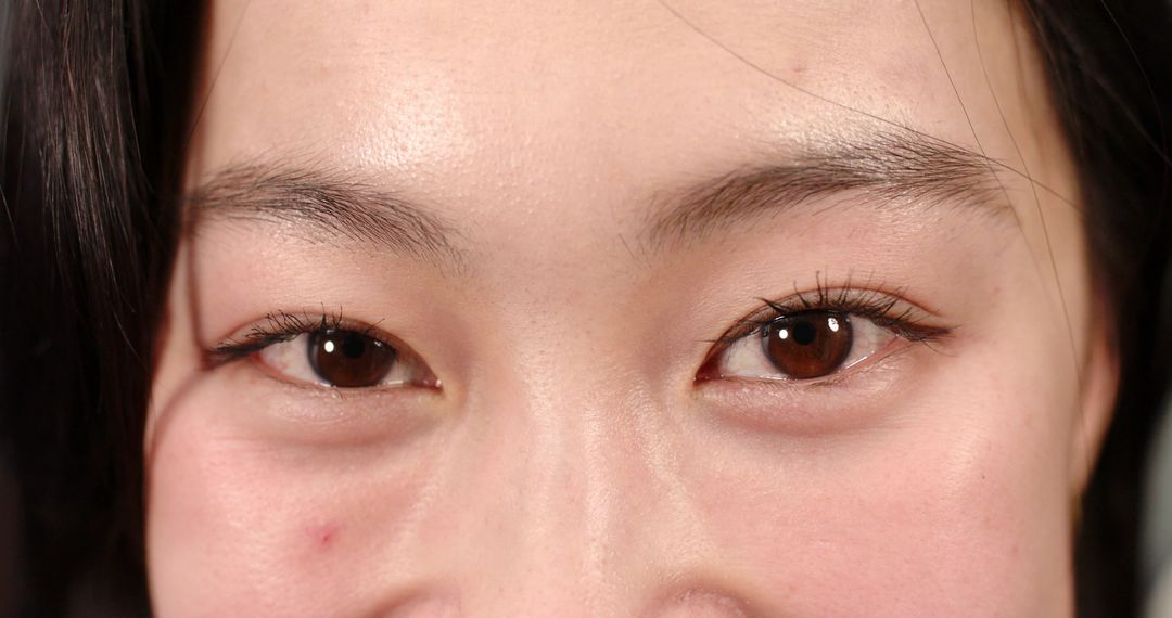 Close-up of Woman's Eyes with Makeup Enhancements