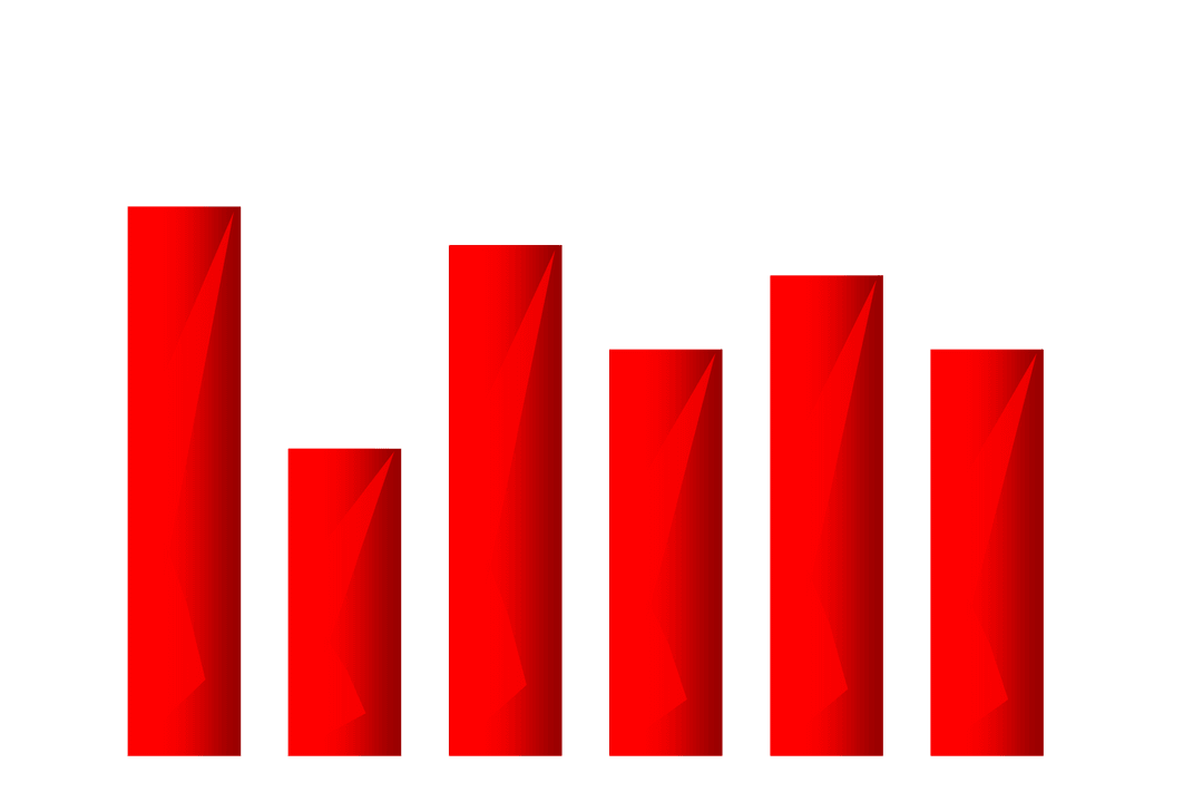 Red Graphic Diagram on Transparent Background