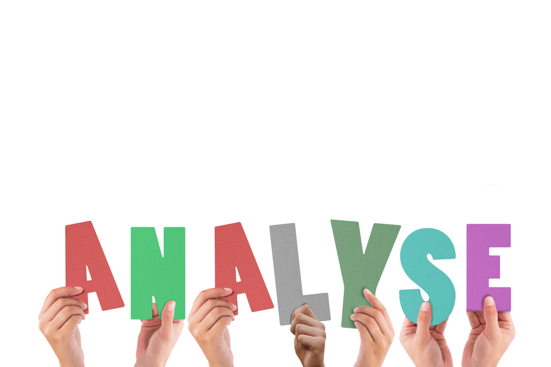 Colored Letters And Diverse Hands On Transparent Background