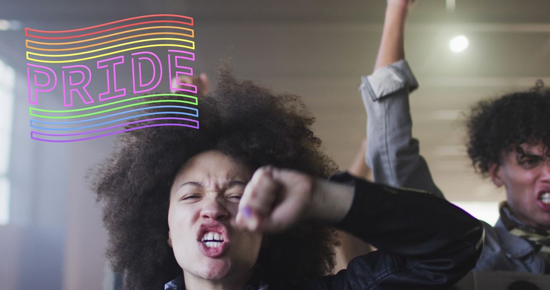 Empowered Protesters Advocating for LGBTQ Equality