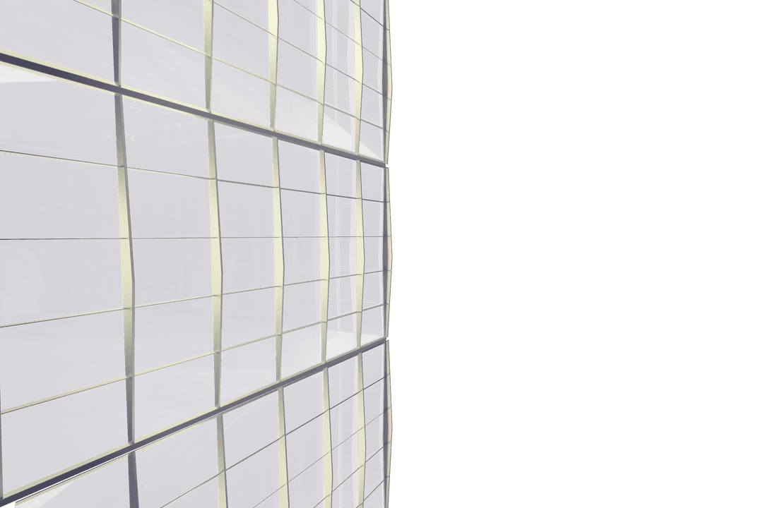 Transparent Modern Glass Building Reflects Clear Sky Perfectly