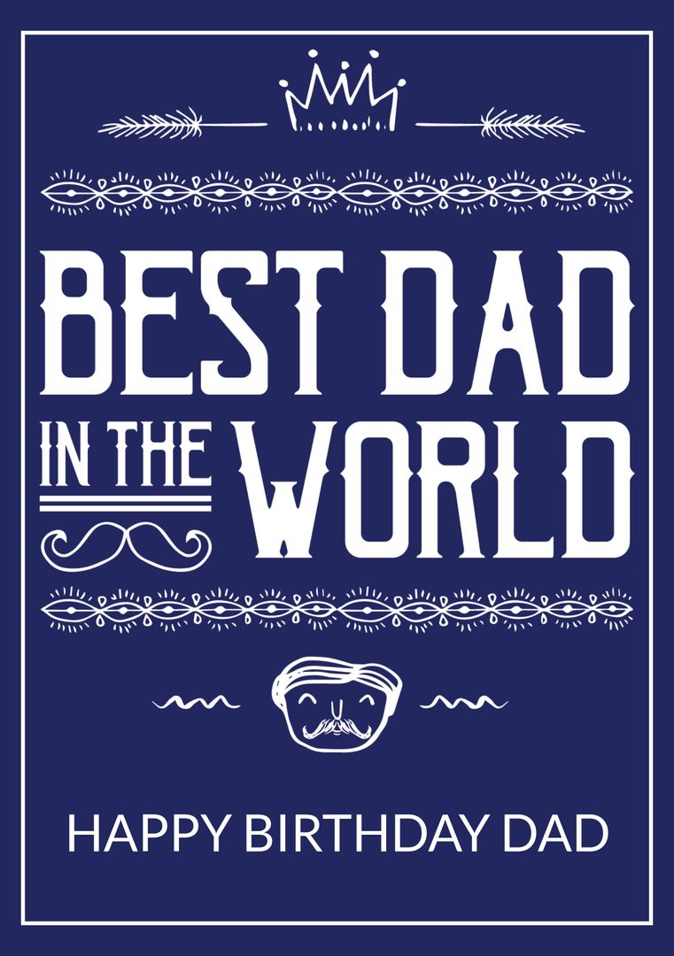 Royal-Themed Father's Day Greeting Card for Best Dad - Download Free Stock Templates Pikwizard.com