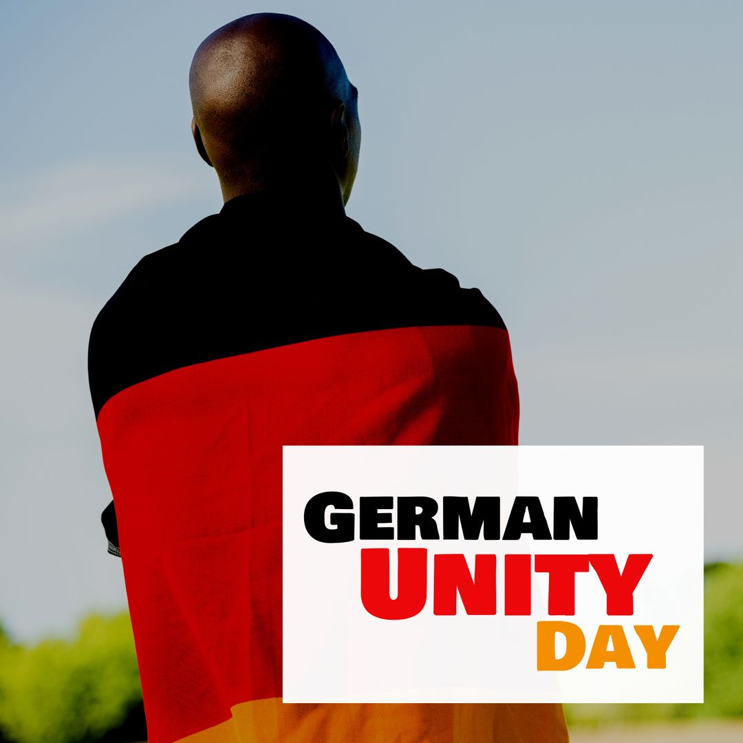Celebrating German Unity Day with National Flag