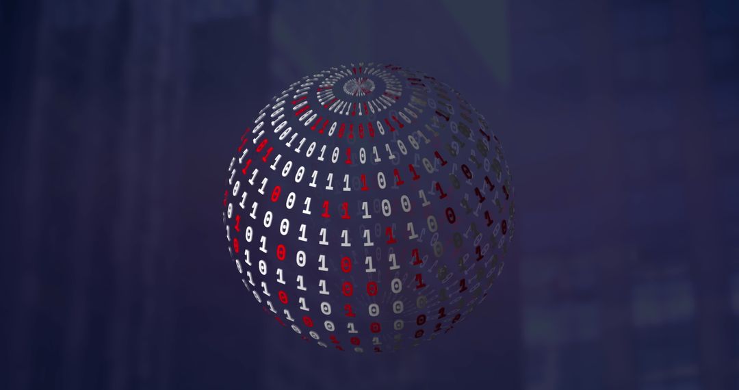 Sphere Displaying Digital Binary Code Network - Free Images, Stock Photos and Pictures on Pikwizard.com