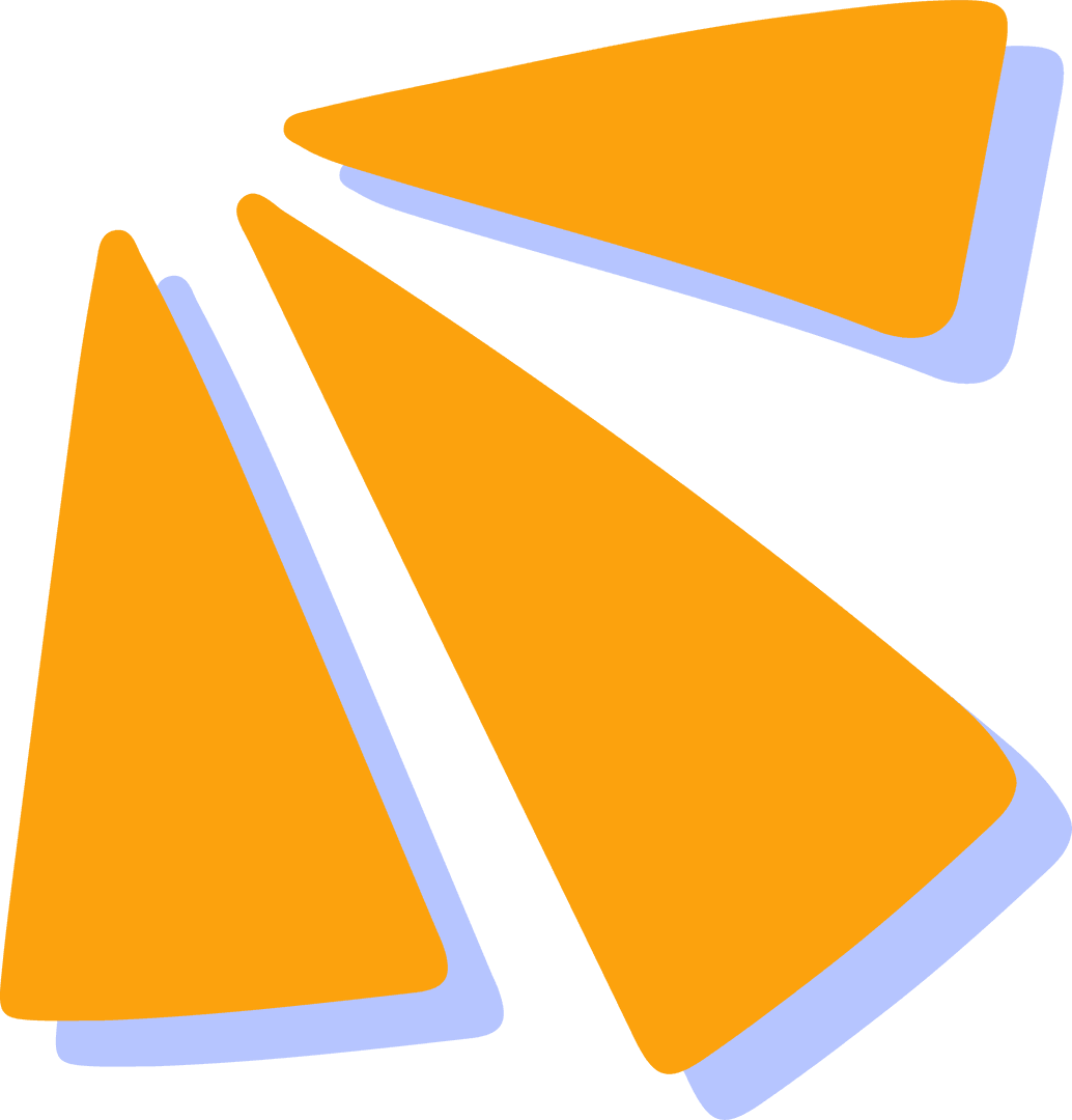 Abstract Geometric Wedges on Transparent Background