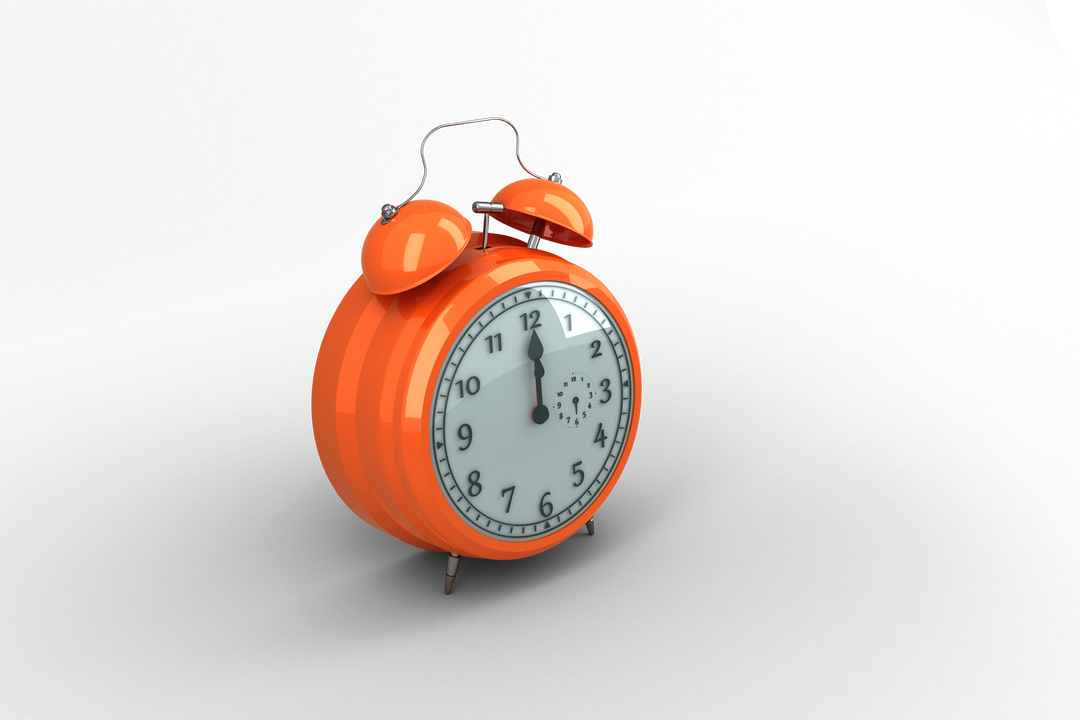 Transparent Orange Alarm Clock Illustration - Download Free Stock Images Pikwizard.com