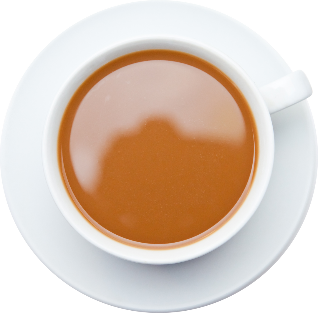 Overhead View Transparent Cup of Coffee on Saucer, Smooth Brown Surface - Download Free Stock Images Pikwizard.com