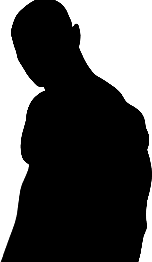 Silhouette of Sportsman on Transparent Background Illustrating Athletic Step