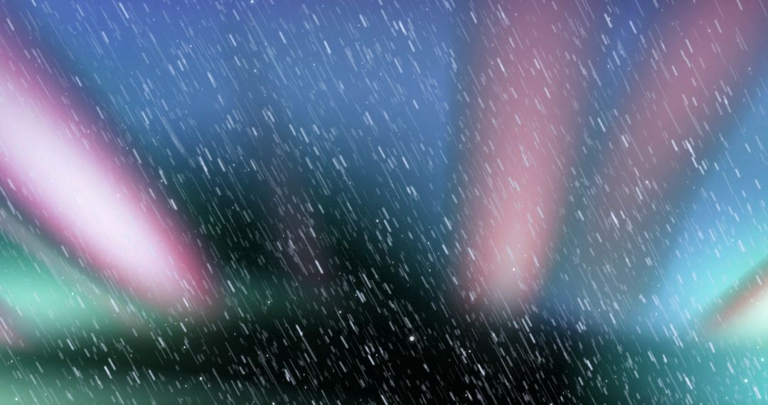 Dynamic Rain Streaks with Colorful Blurred Lights