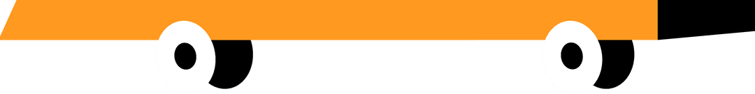 Orange Flat-Design Car Graphic for Transparent Background