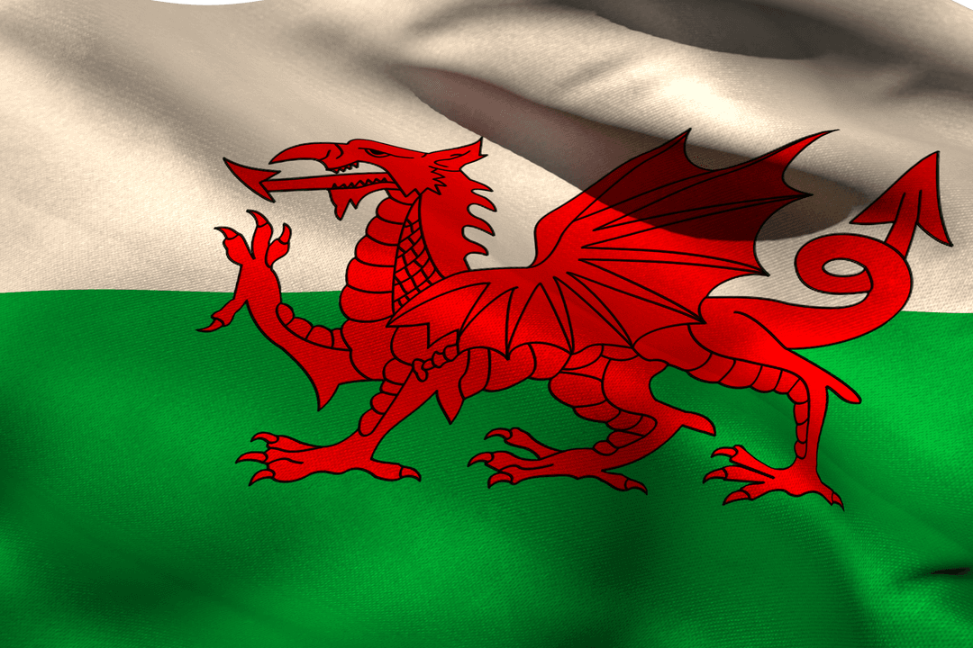 Flag of Wales PNG Illustration on Transparent Background