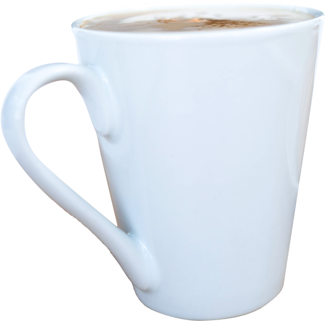 Transparent Background White Ceramic Coffee Cup with Cappuccino Foam - Download Free Stock Images Pikwizard.com