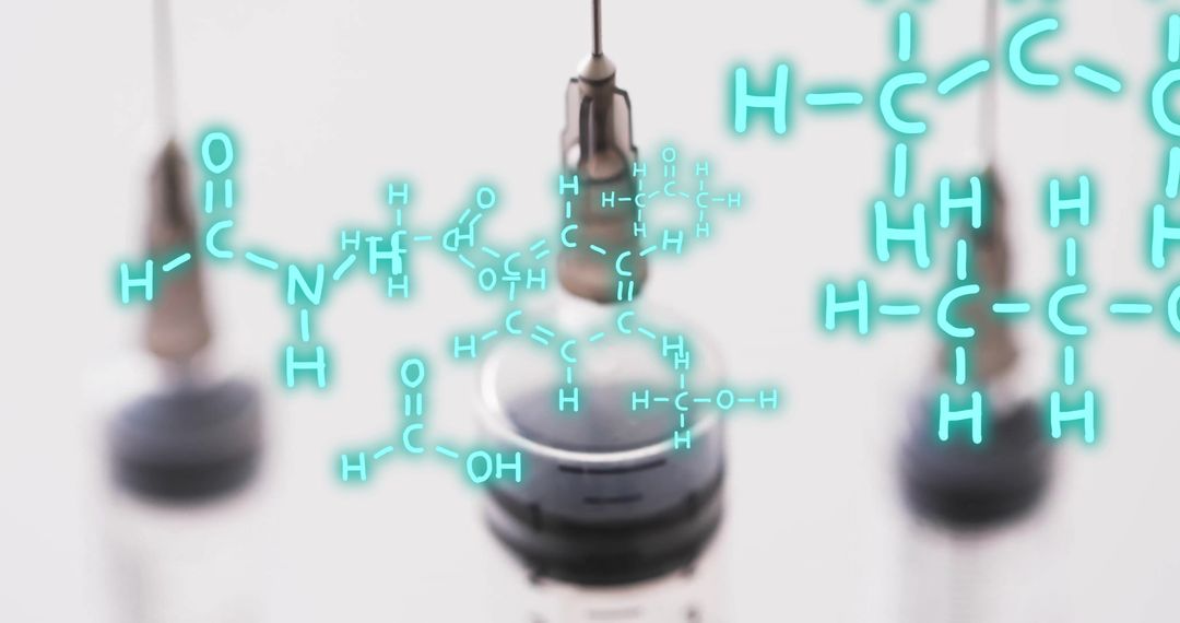Scientific Research Concepts in Laboratory Setting with Molecular Structures