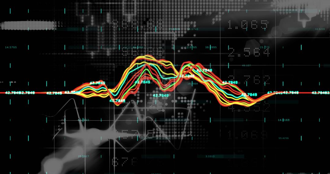 Dynamic Multicolored Graphs on Abstract Digital Finance Background