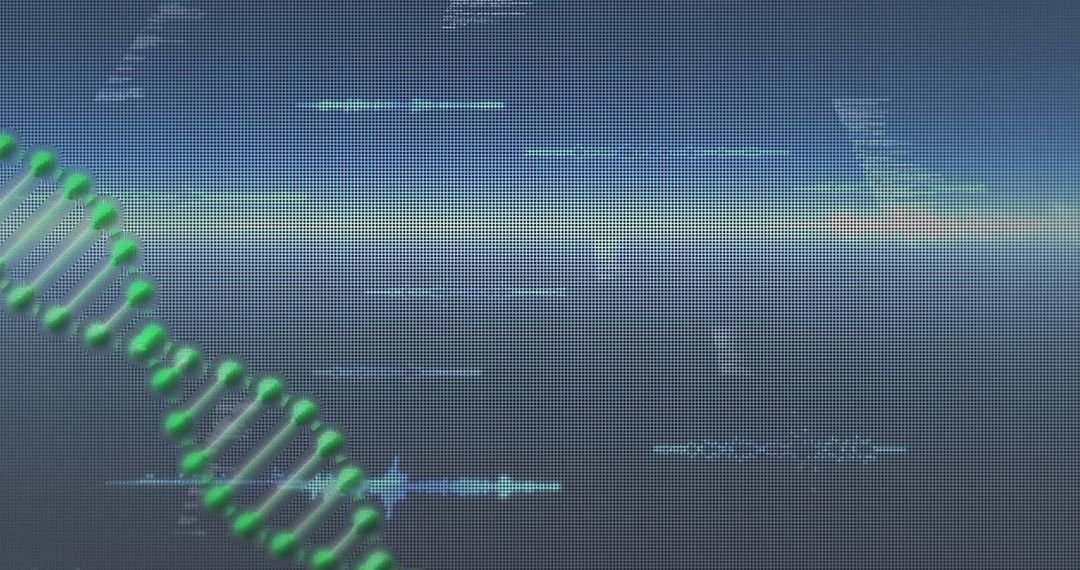 Digital DNA Strand with Data Visualization Technology Concept