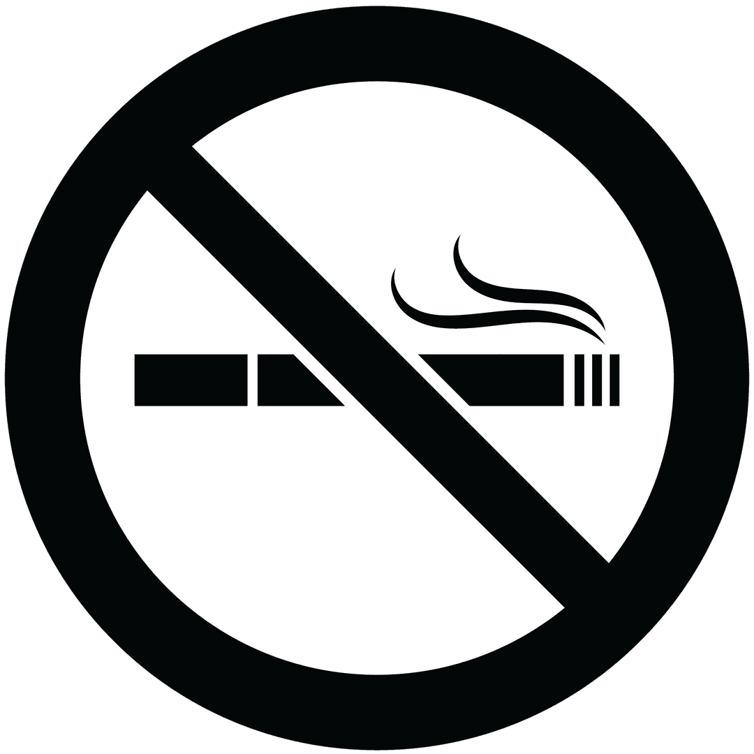 Transparent No Smoking Symbol with Cigarette Illustration