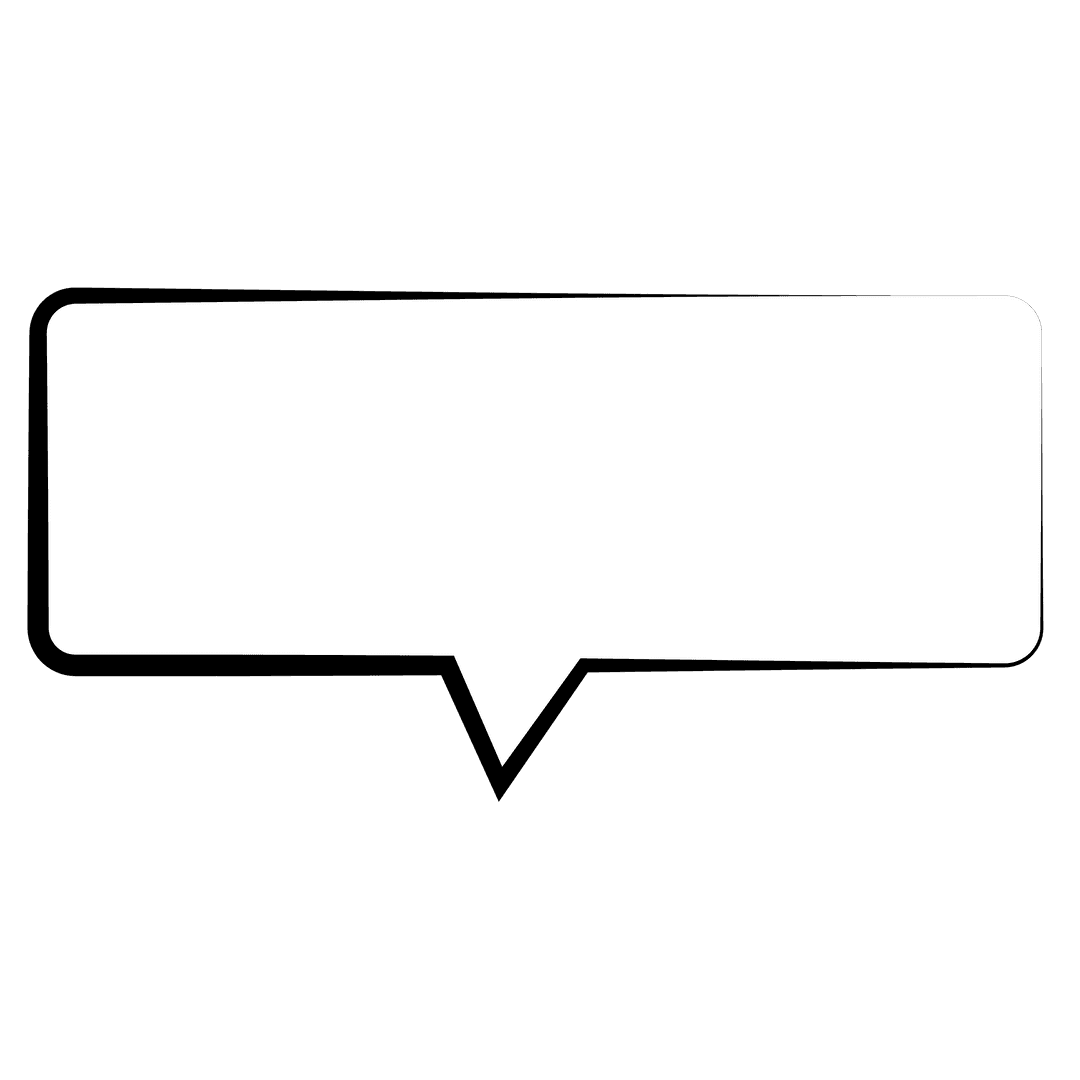 White Speech Bubble on Transparent Background Illustration