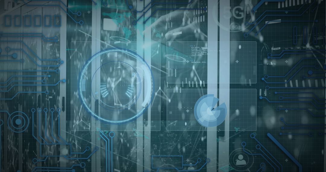 Futuristic Data Processing in a Digital Interface - Free Images, Stock Photos and Pictures on Pikwizard.com