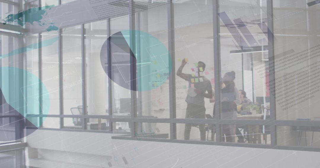 Diverse Team Collaborating on Financial Data Processing in Modern Office