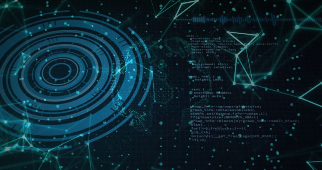 Futuristic Digital Analysis Interface with Data Processing Visuals