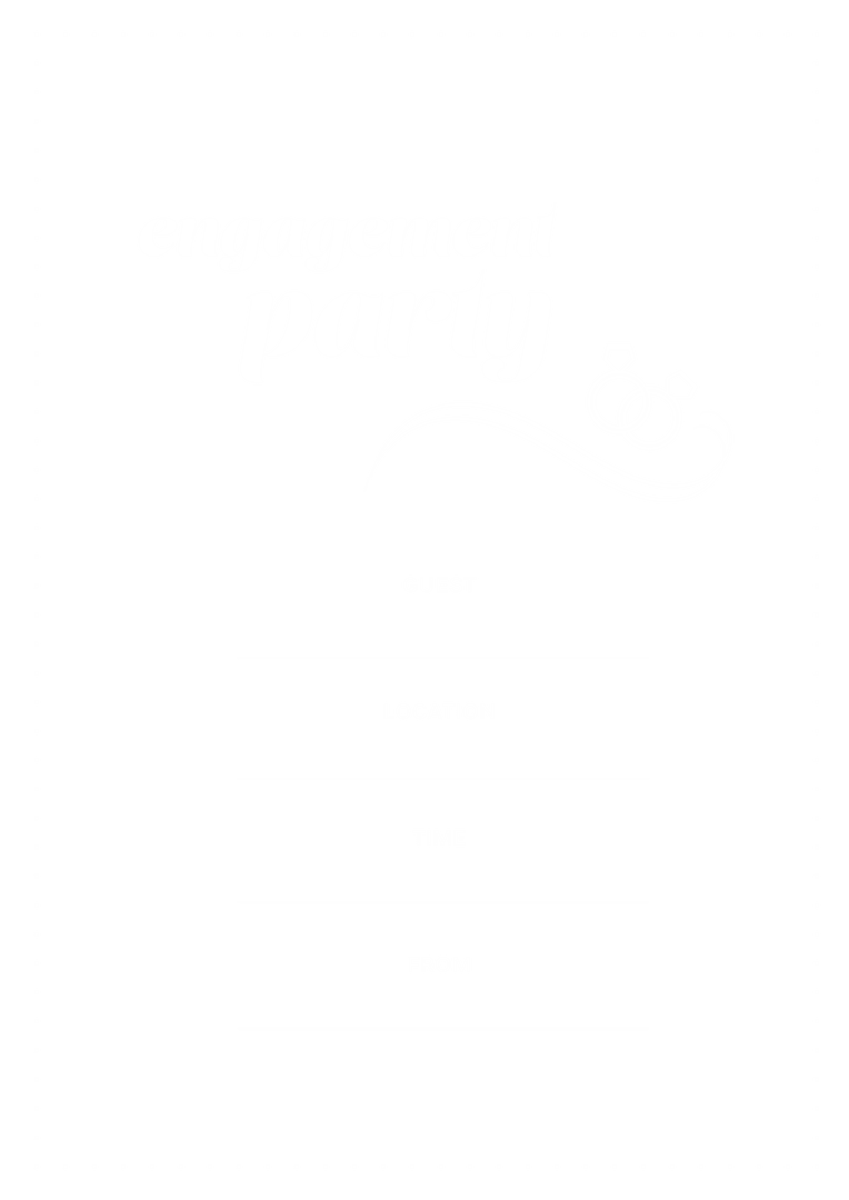 Engagement Party Invitation Template Transparent Background