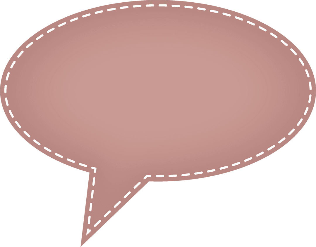 Transparent Speech Bubble with Copy Space on Transparent Background