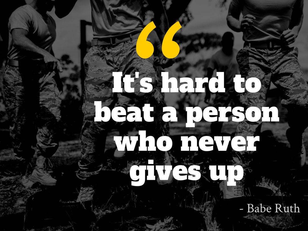 Perseverance in Fitness Training Under a Motivational Quote