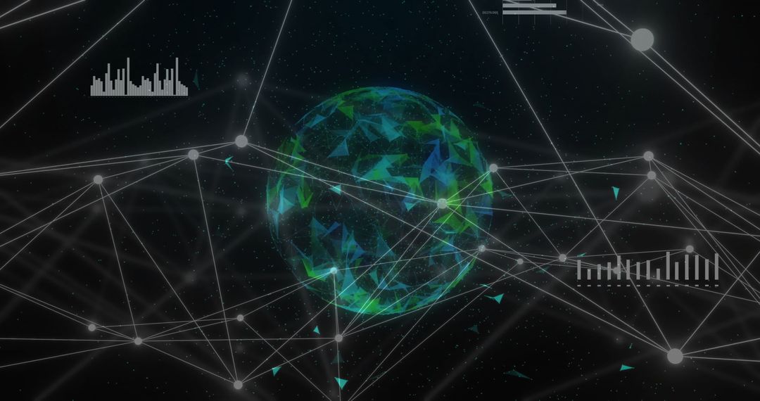 Digital Network and Technology Connections Around Globe