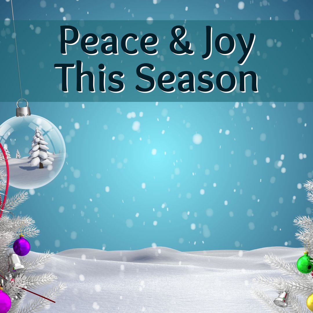 Peaceful Winter Landscape with Christmas Greetings