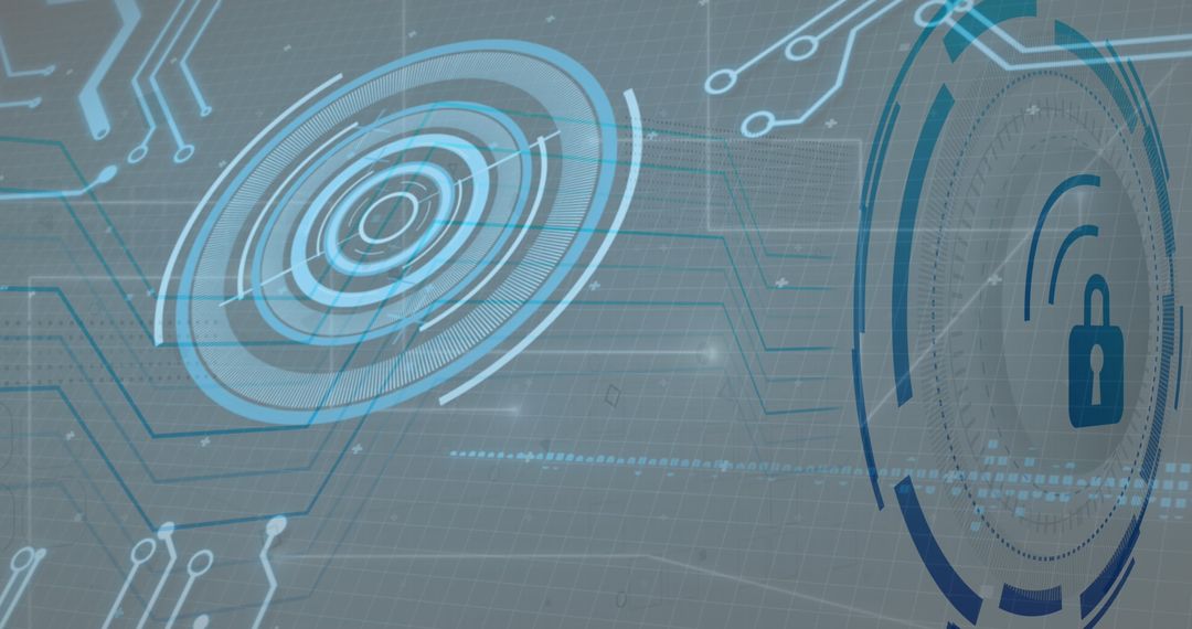 Digital Security and Data Concept with Padlock Icon