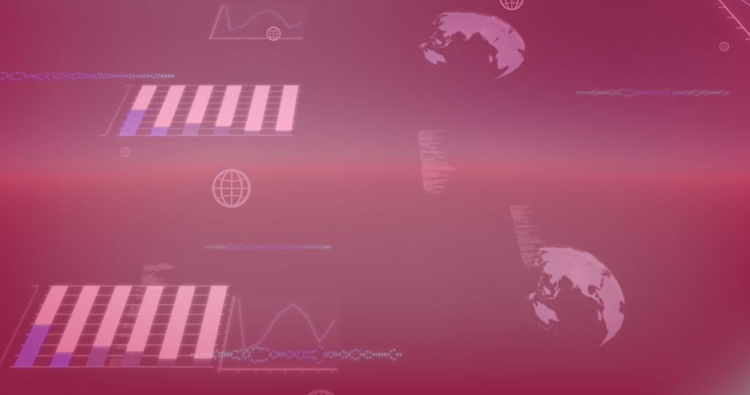 Digital Globalization and Technology Concept with Abstract Graphs