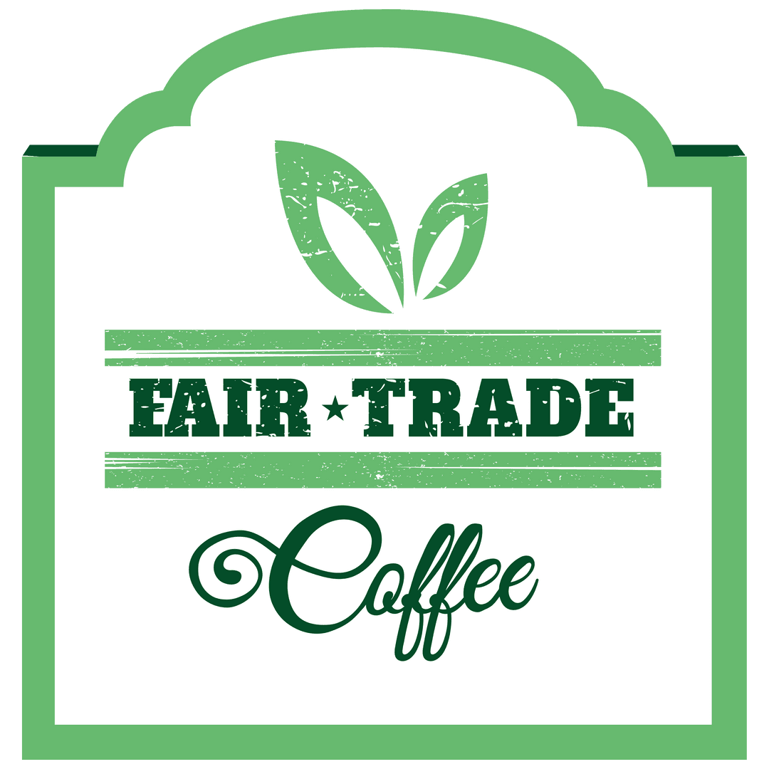 Fair Trade Coffee Badge with Transparent Background