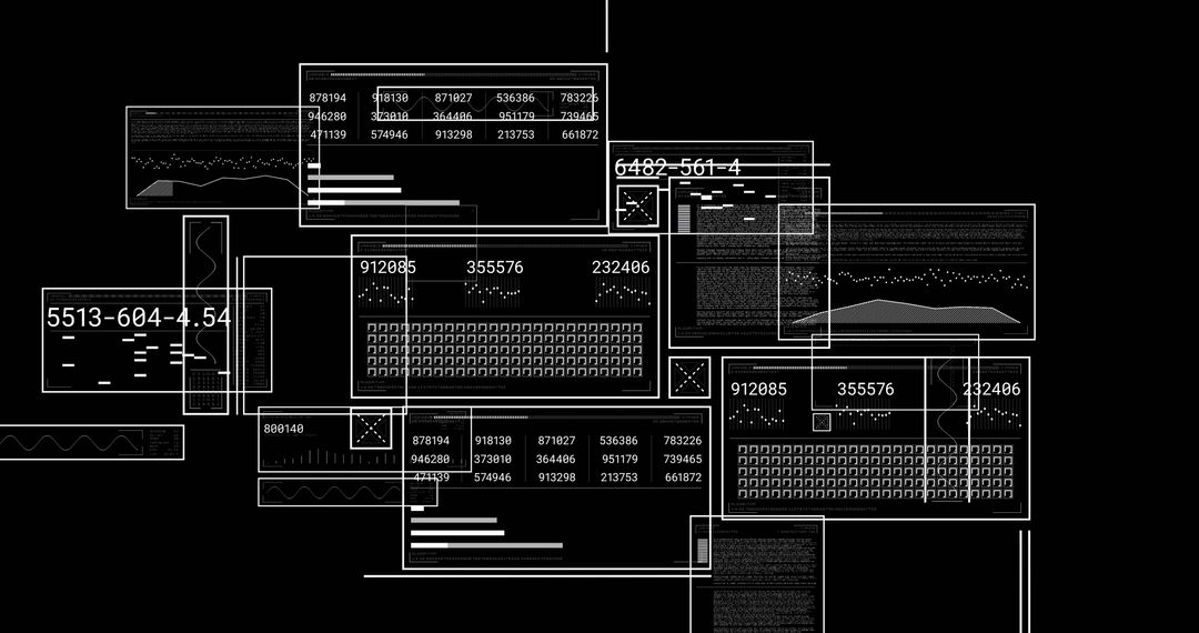 Abstract Computer Interface and Data Visualization Graphic