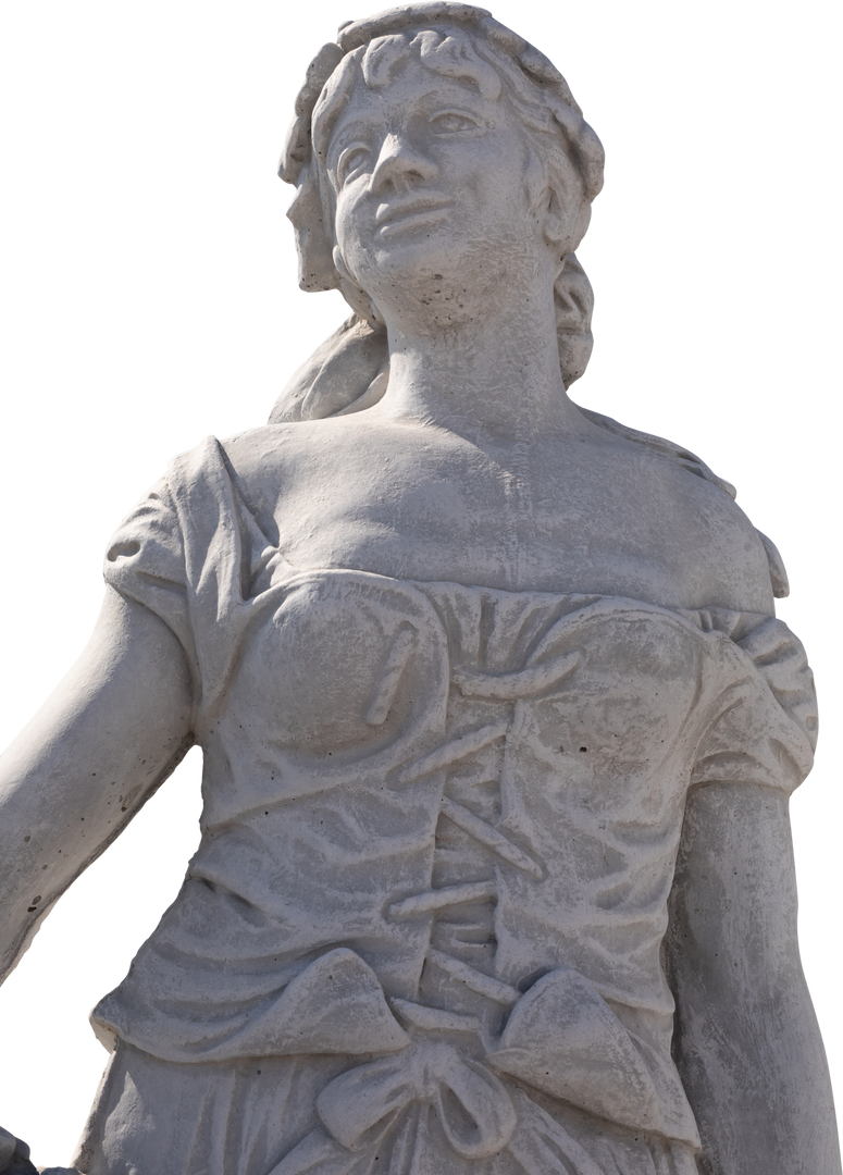 Ancient Classical Style Weathered Sculpture of Woman with Transparent Background - Download Free Stock Images Pikwizard.com