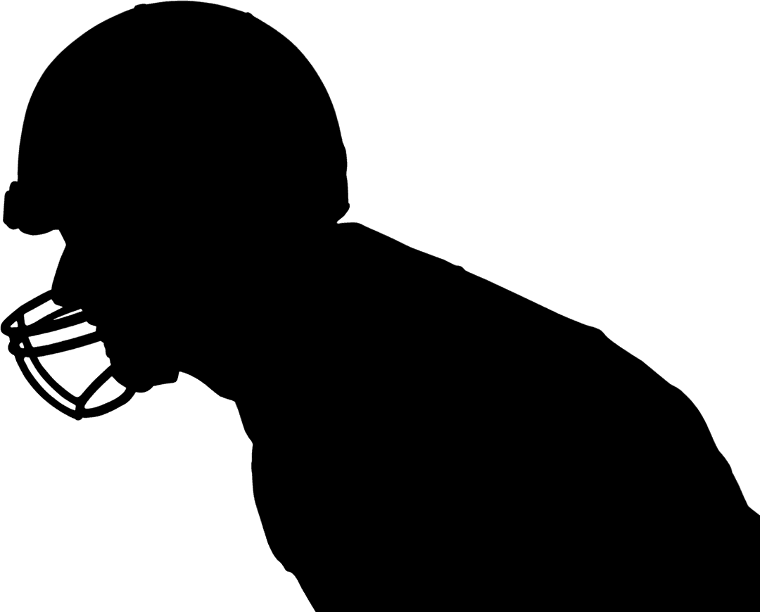 Transparent Silhouette of Football Player in Dynamic Action Pose