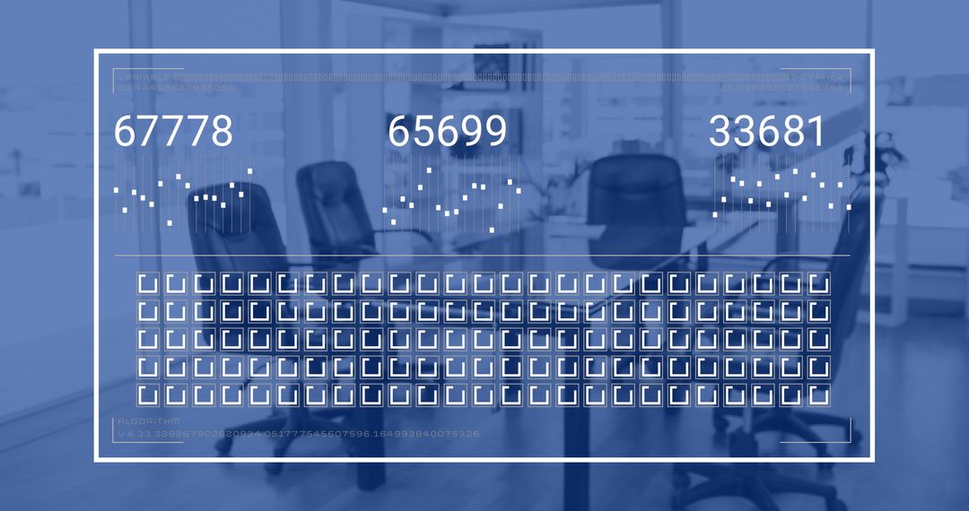 Digital Data Analytics Displayed in Modern Office