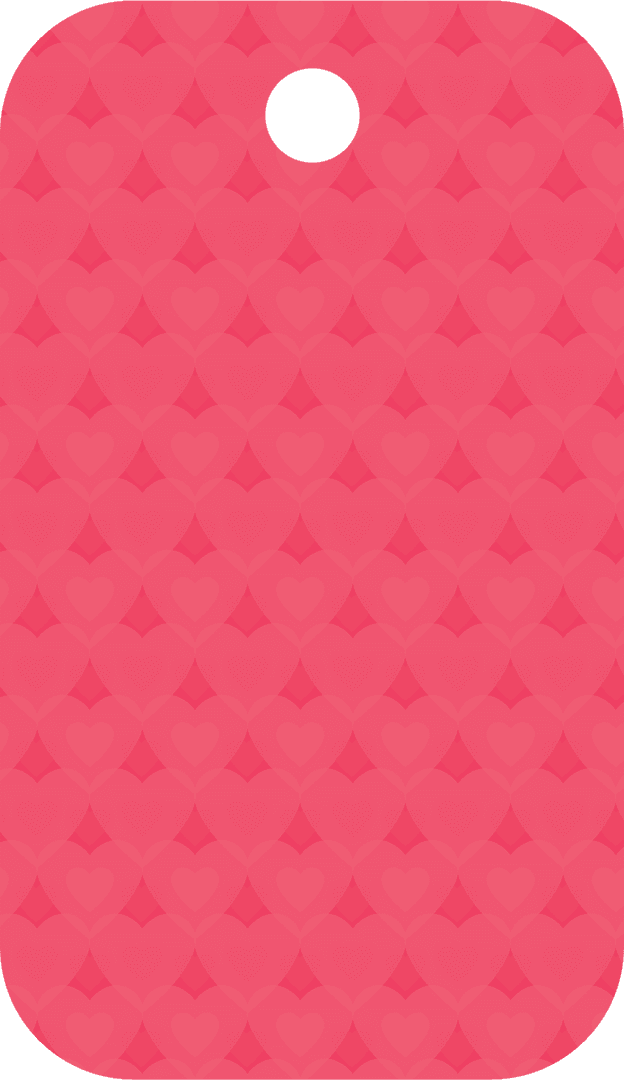 Transparent Gift Tag with Red Hearts Background