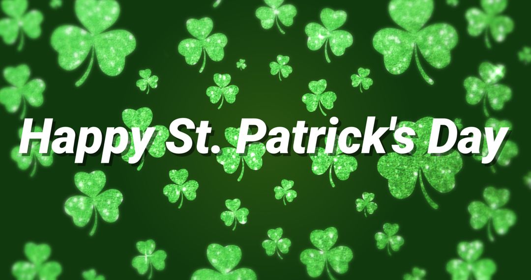 Happy St. Patrick's Day with Glowing Shamrocks