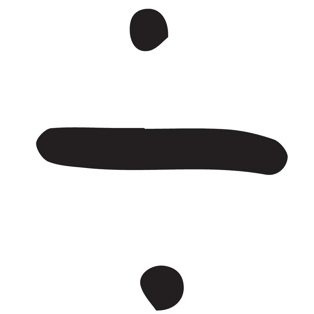 Abstract Division Symbol on Transparent Background