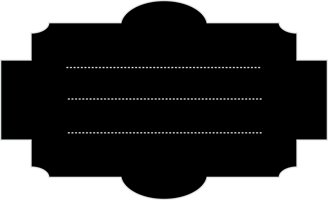 Blank Decorative Signboard on Transparent Background