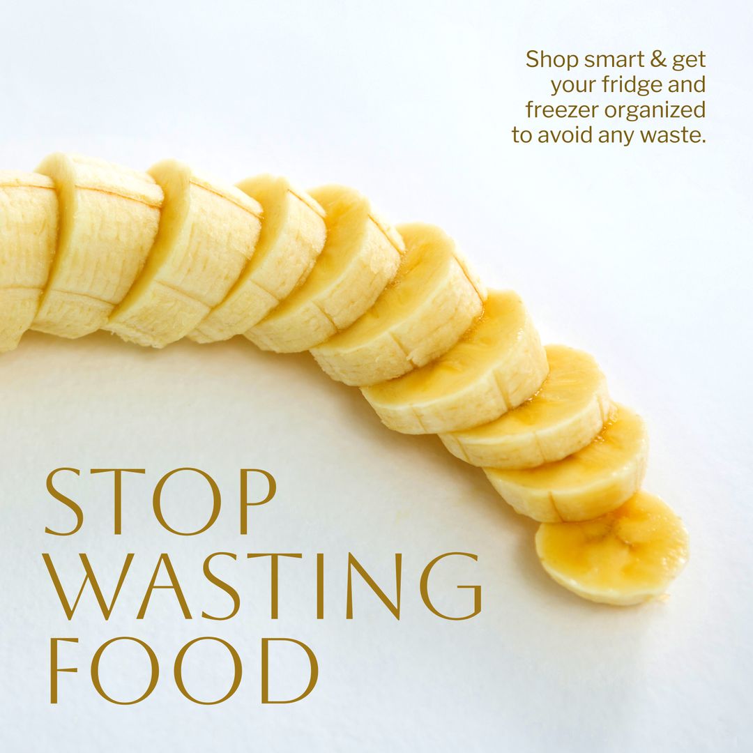 Food Waste Awareness with Fresh Sliced Banana
