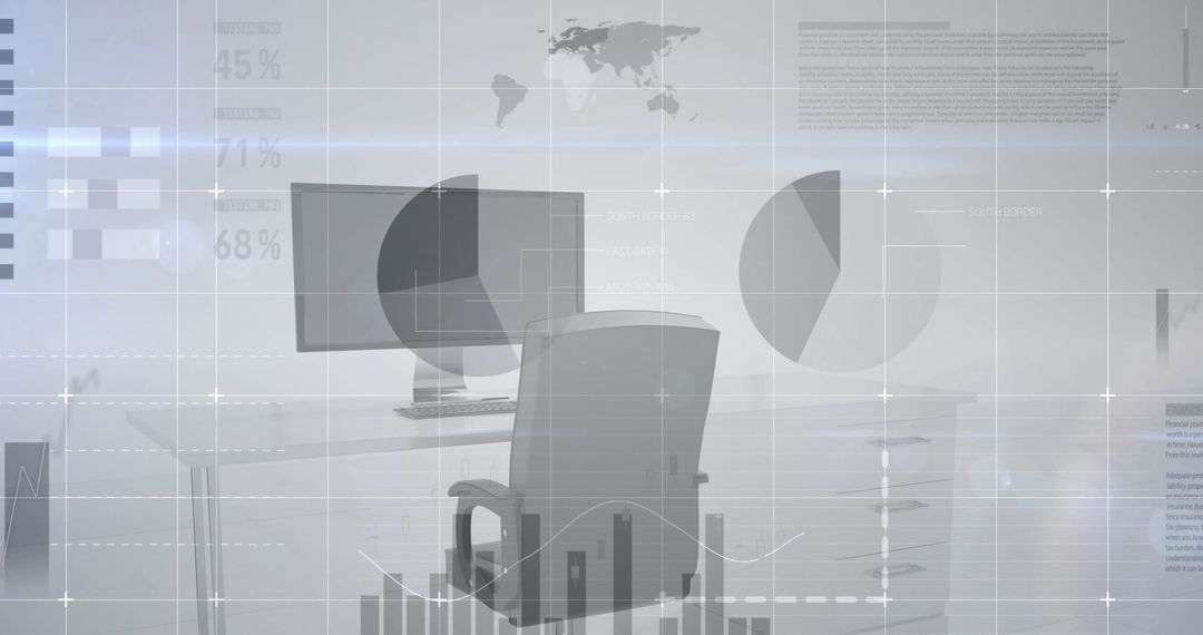 Digital Data Analysis in Modern Office Concept