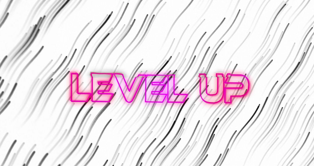 Level Up Neon Sign Digital Interface