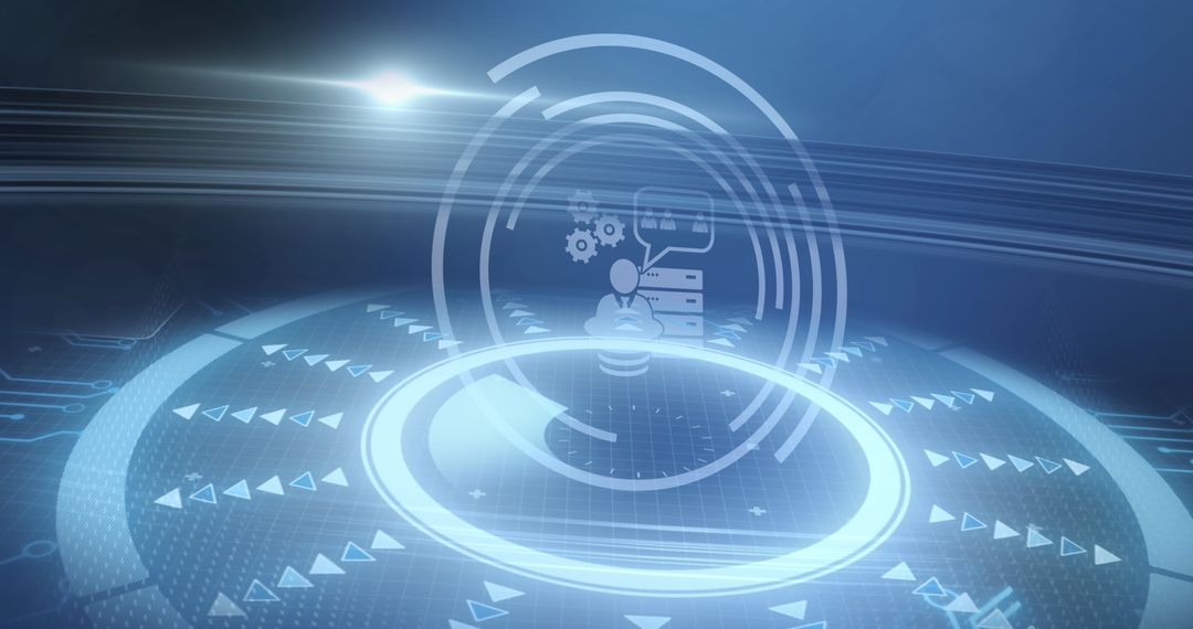 Digital Connectivity Concept with Virtual Icons and Data Network