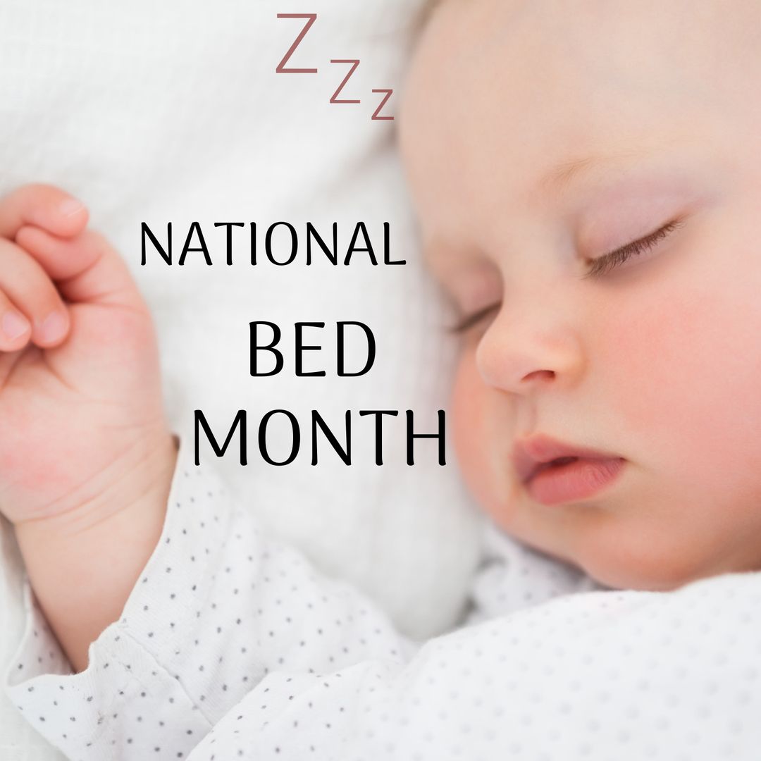 Sereme Sleeping Baby Highlighting National Bed Month Tranquility