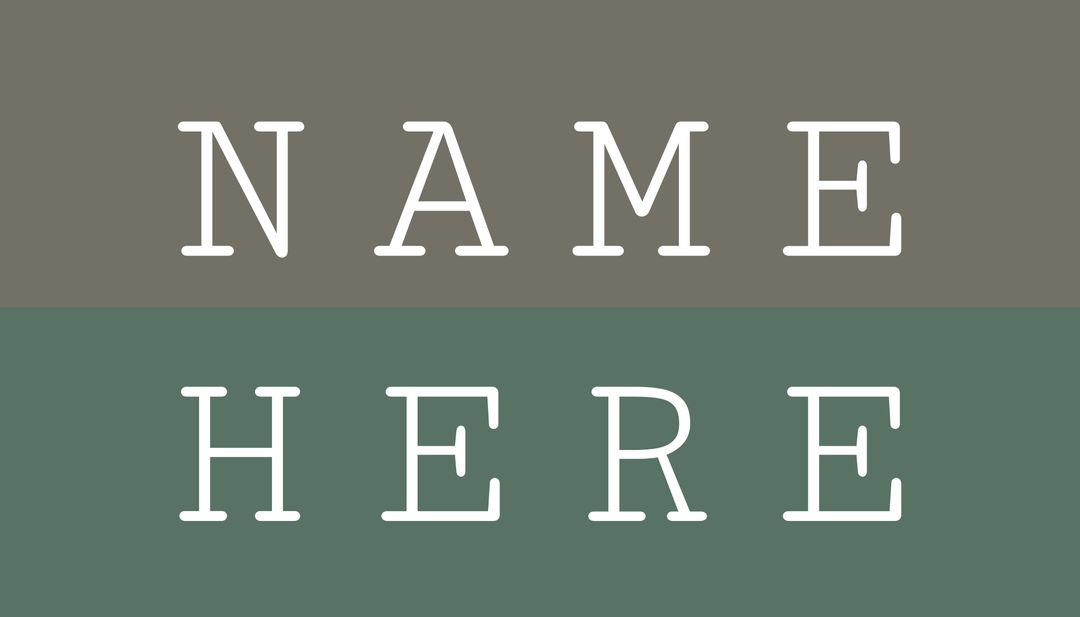 Minimalist Dual-Tone Nameplate Design Template
