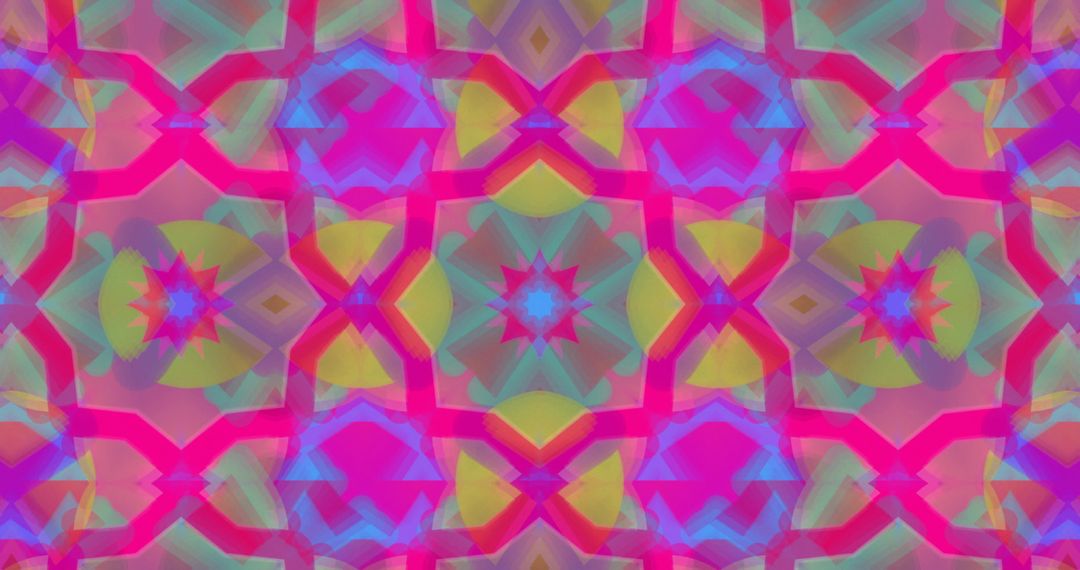 Vibrant Kaleidoscopic Pattern Abstract Design