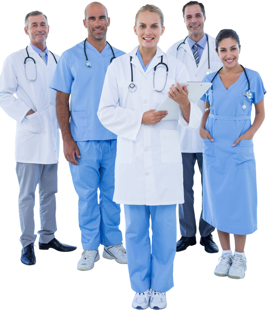 Transparent Diverse Medical Team Standing Staff with Confidence - Download Free Stock Images Pikwizard.com